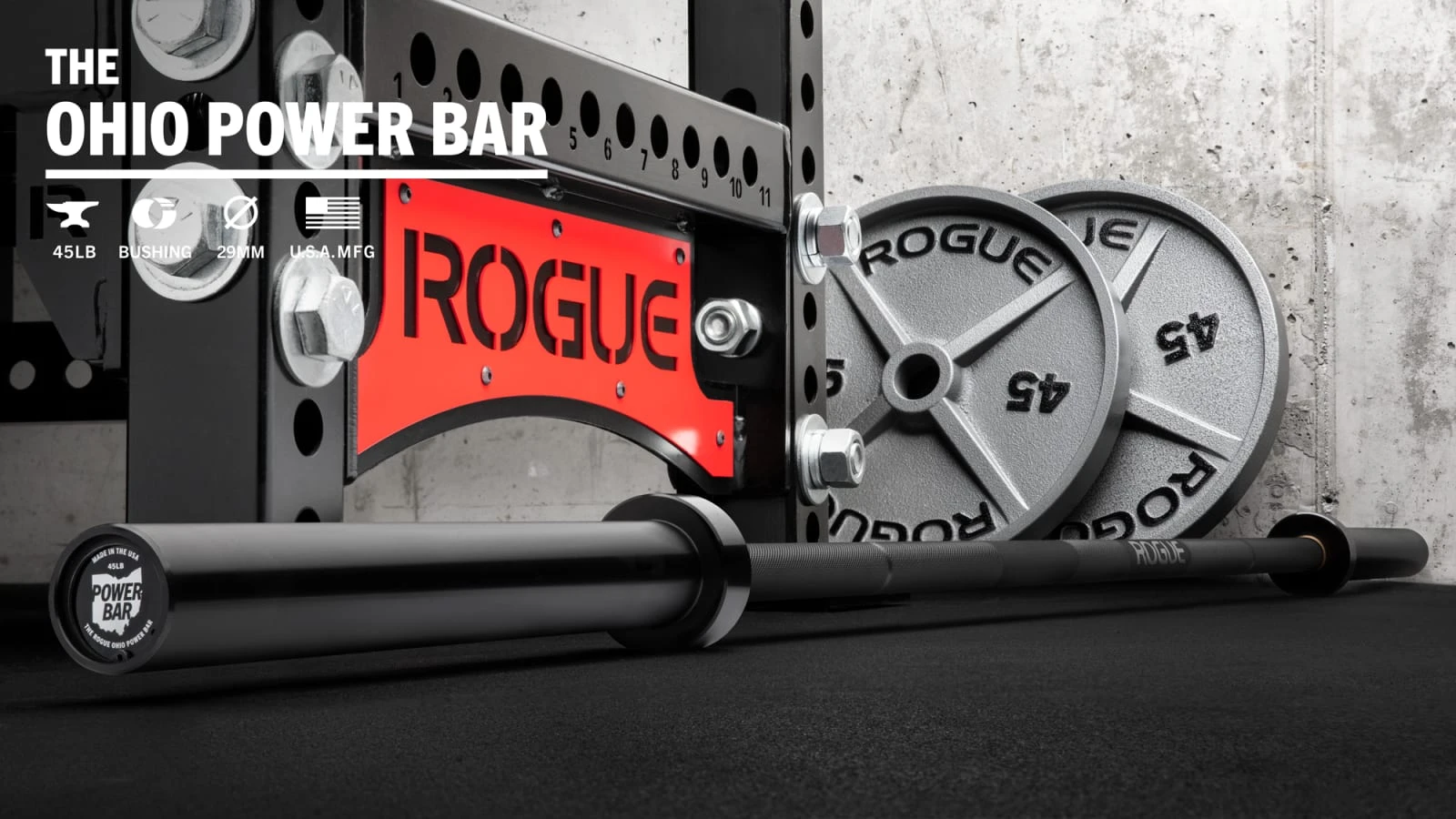 Rogue Fitness Rogue 45LB Ohio Power Bar - Cerakote 3 Rogue Fitness Rogue 45LB Ohio Power Bar - Cerakote