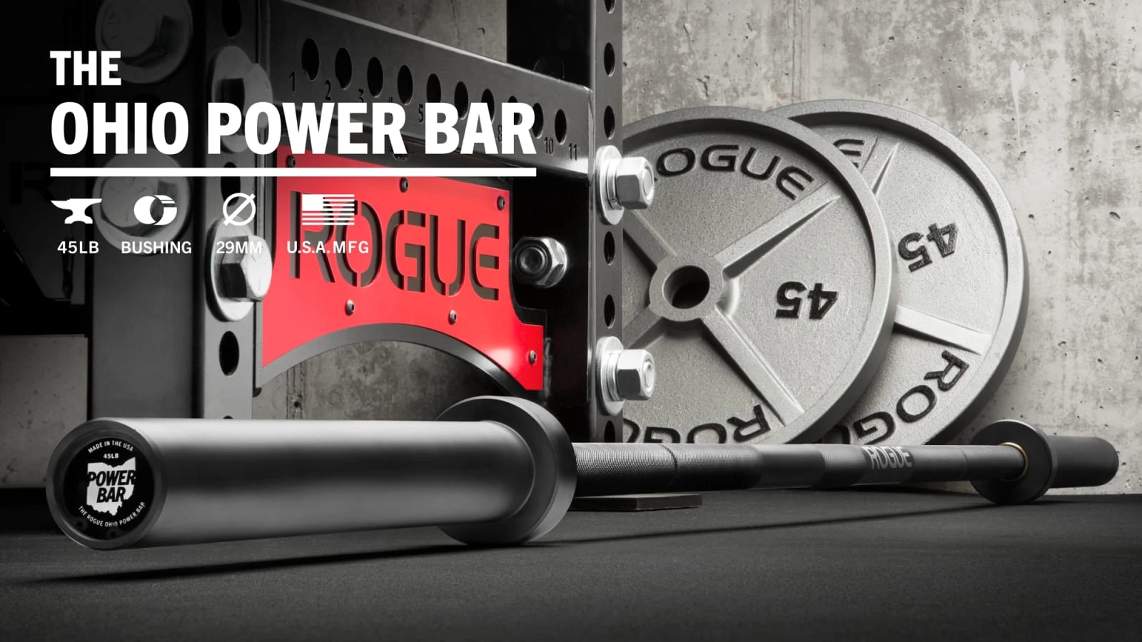 Rogue Fitness Rogue 45LB Ohio Power Bar - Cerakote 4 Rogue Fitness Rogue 45LB Ohio Power Bar - Cerakote - Image 2