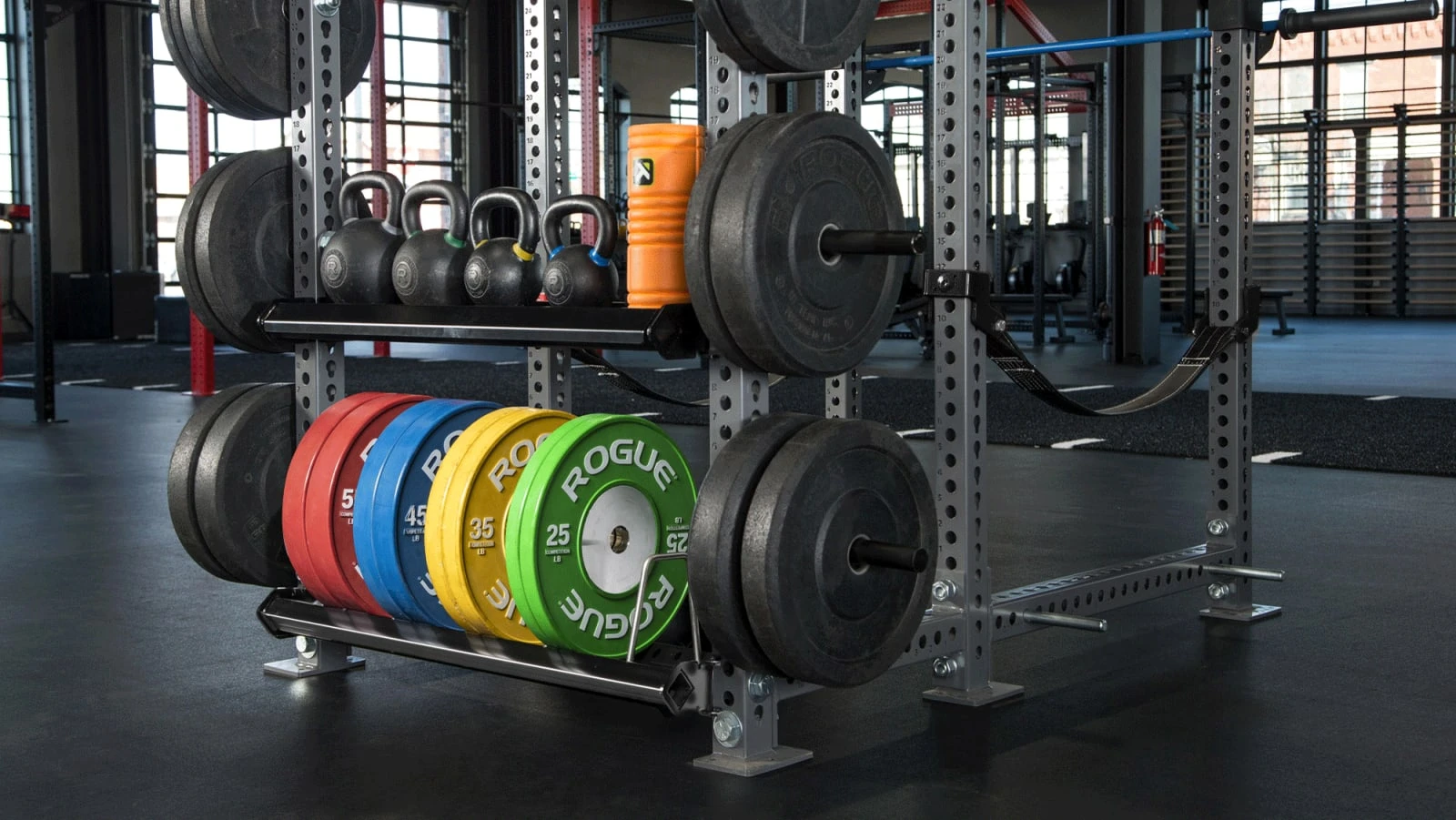 Rogue Fitness Monster Single Post Storage Shelf 3 Rogue Fitness Monster Single Post Storage Shelf