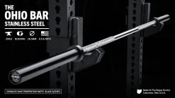 Rogue Fitness The Ohio Bar - Stainless Steel / Black