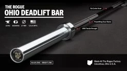 Rogue Fitness Rogue Ohio Deadlift Bar - Black Zinc