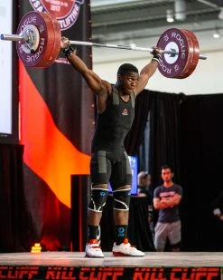 Rogue Fitness Rogue 28MM IWF Olympic Weightlifting Bar W/ Center Knurl - Bright Zinc -Rogue Fitness shop RA1517 BRBR WEB10 wtzaix