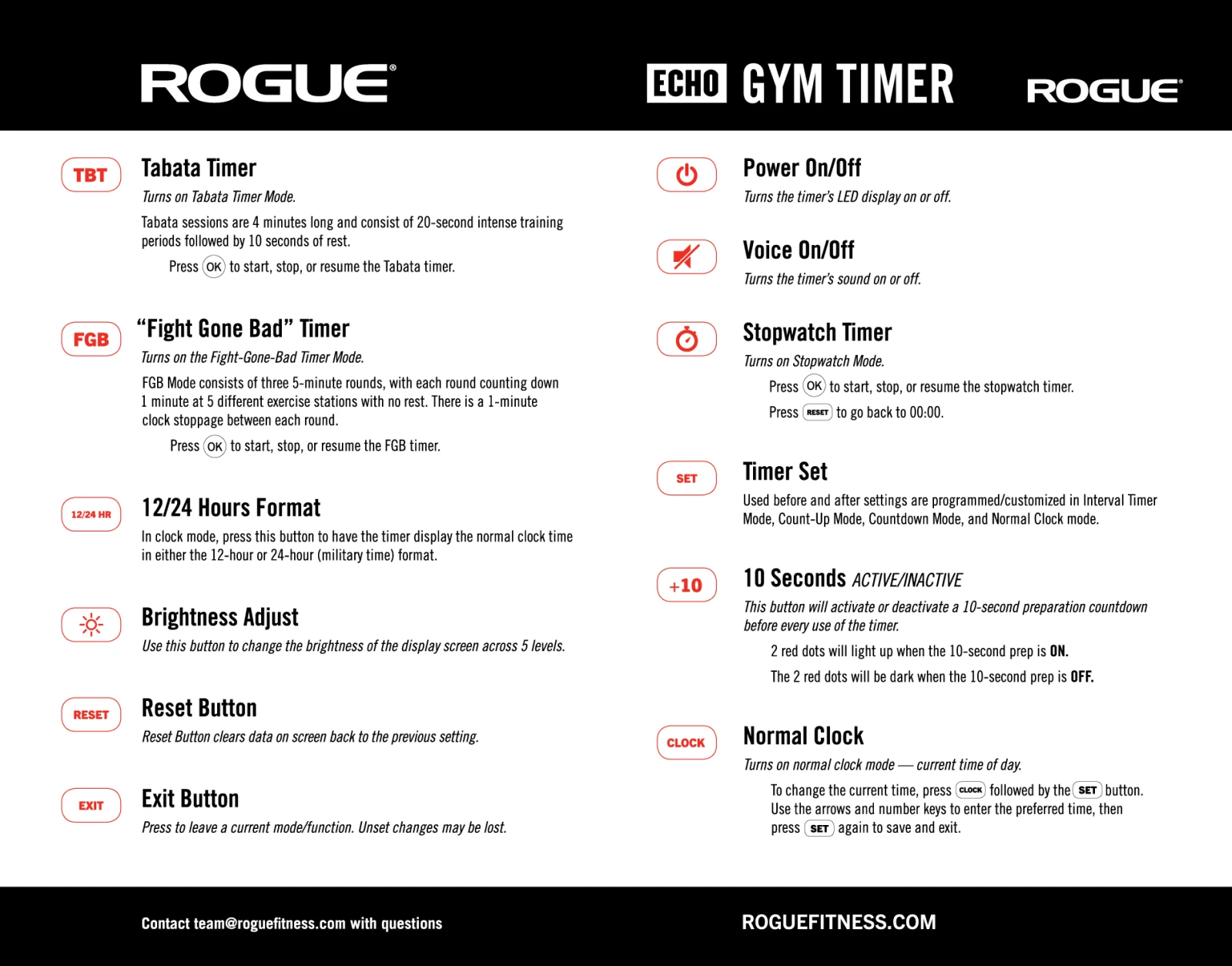 Rogue Fitness Rogue Echo Gym Timer 6 Rogue Fitness Rogue Echo Gym Timer - Image 4