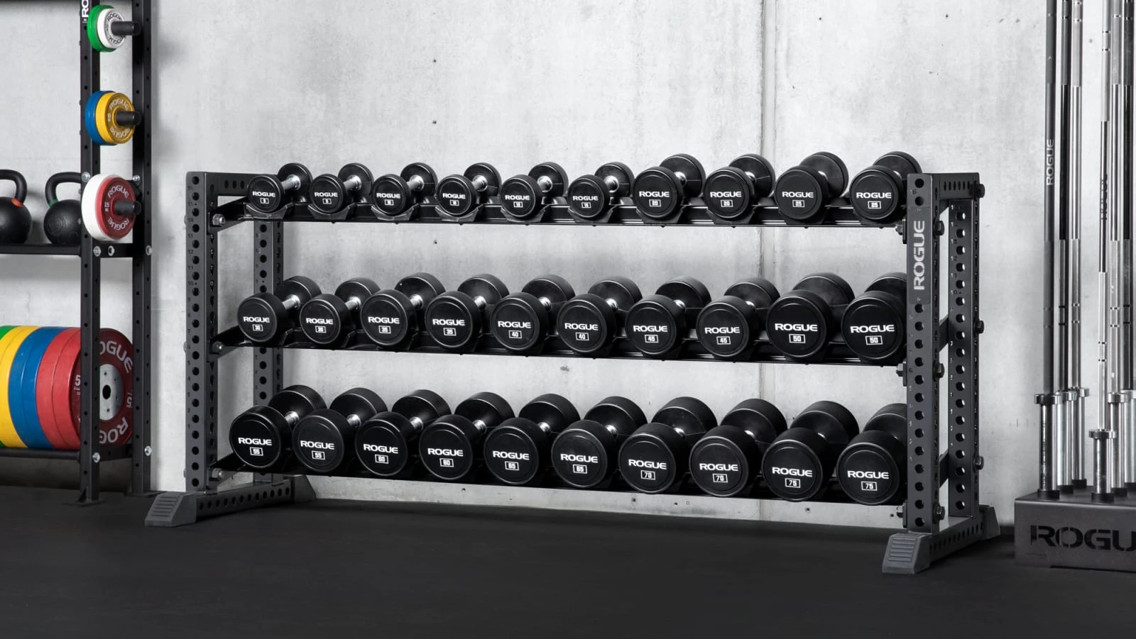 Rogue Fitness Rogue Monster 3 Tier Dumbbell Rack 3 Rogue Fitness Rogue Monster 3 Tier Dumbbell Rack