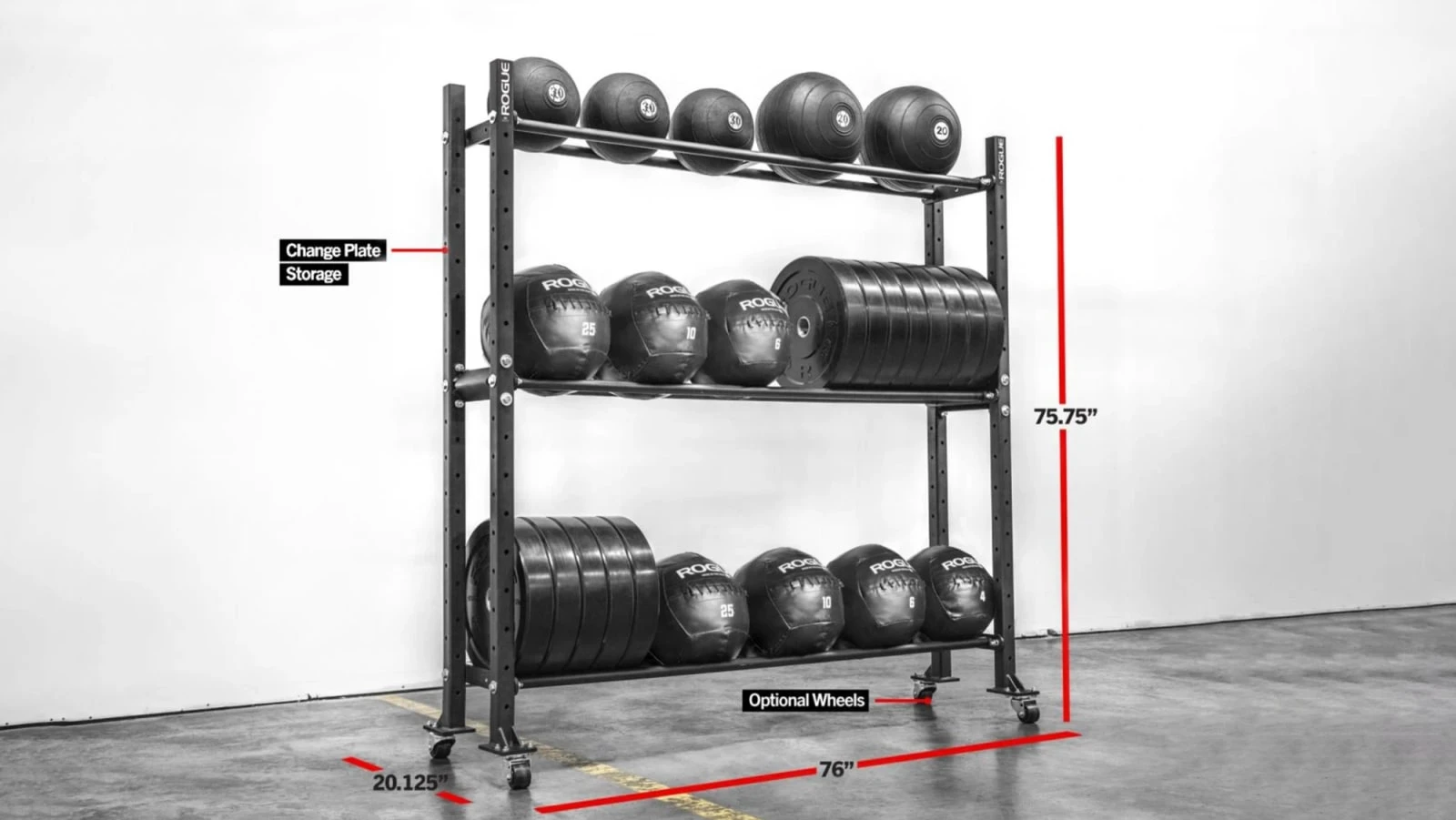 Rogue Fitness 3-Tier Mass Storage System - 70" 3 Rogue Fitness 3-Tier Mass Storage System - 70"